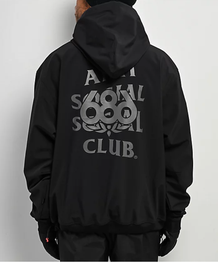 686: Mens Waterproof Anti Social Social Club Hoody 2026 – Lip Trix