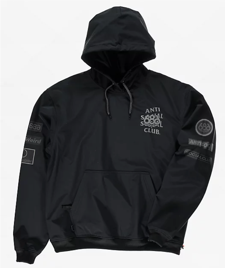 686: Mens Waterproof Anti Social Social Club Hoody 2026 – Lip Trix