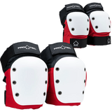 Pro-Tec Elbow/Knee Combo Pack - Red/Black/White - Open Back
