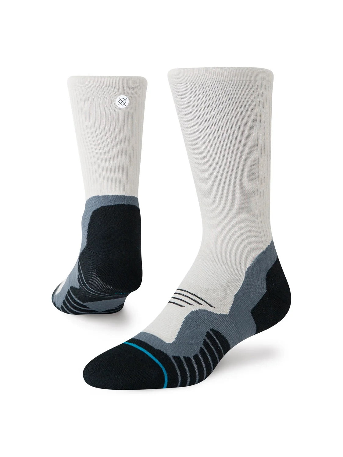 Stance Socks: Pace Light Crew - Light Grey