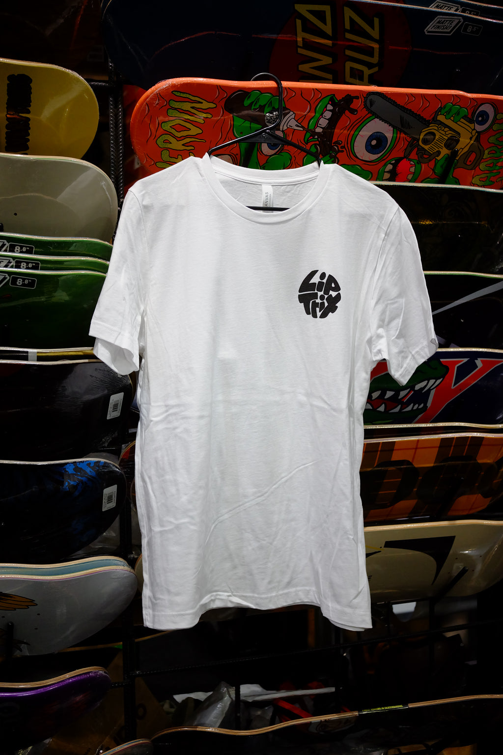 Lip Trix Shop Tee - Woodcut Logo