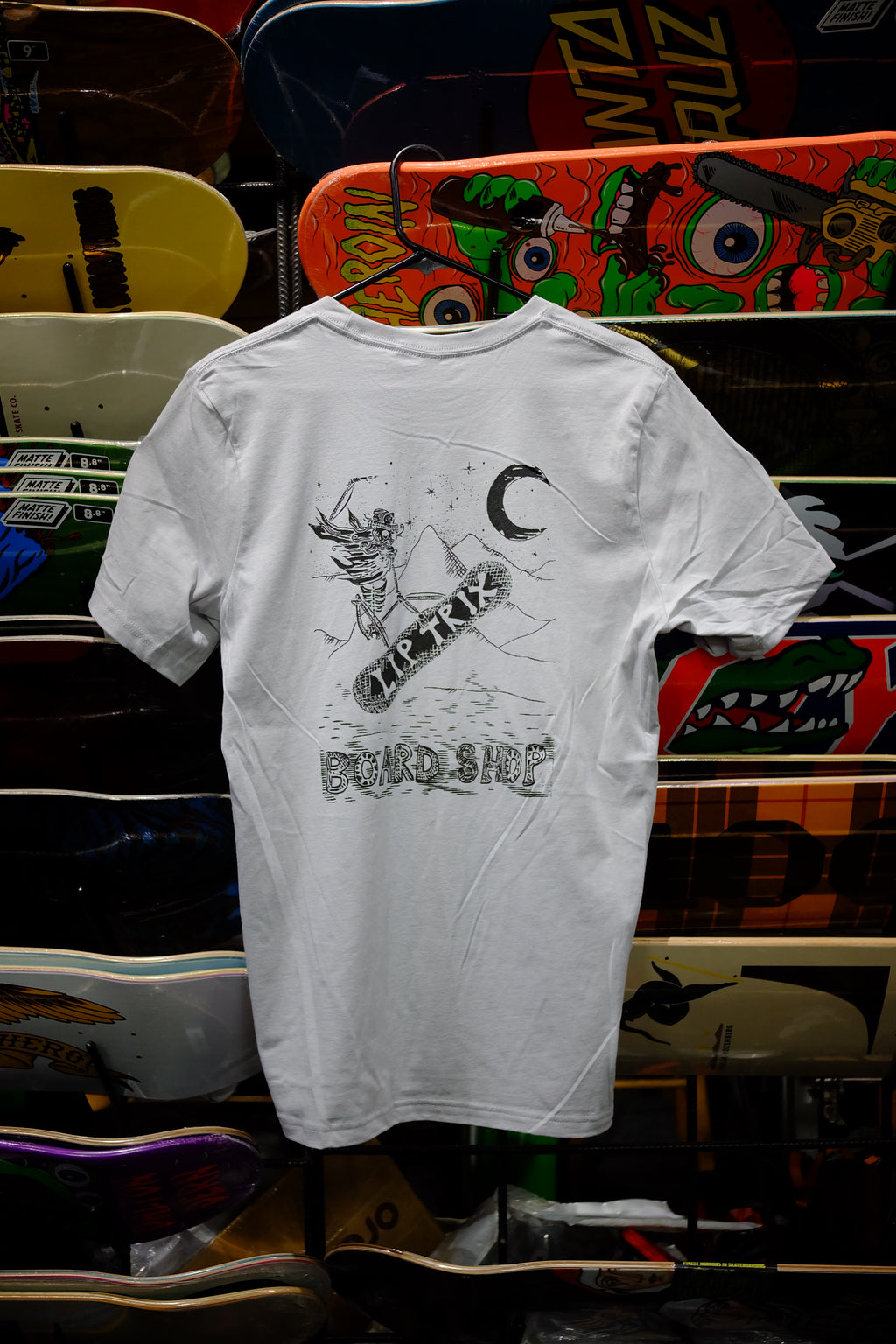 Lip Trix Shop Tee - Woodcut Logo