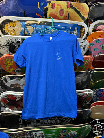 Lip Trix Shop Tee - Stick Figure Logo - Royal Blue