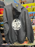 Lip Trix Boardshop: Circle Logo Zip Up Hoodie - Black