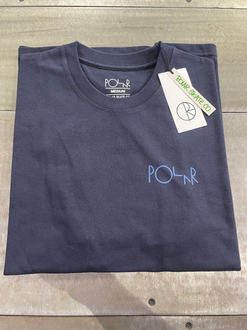 Polar Skate Co. Stroke Logo Tee (Navy/Blue)