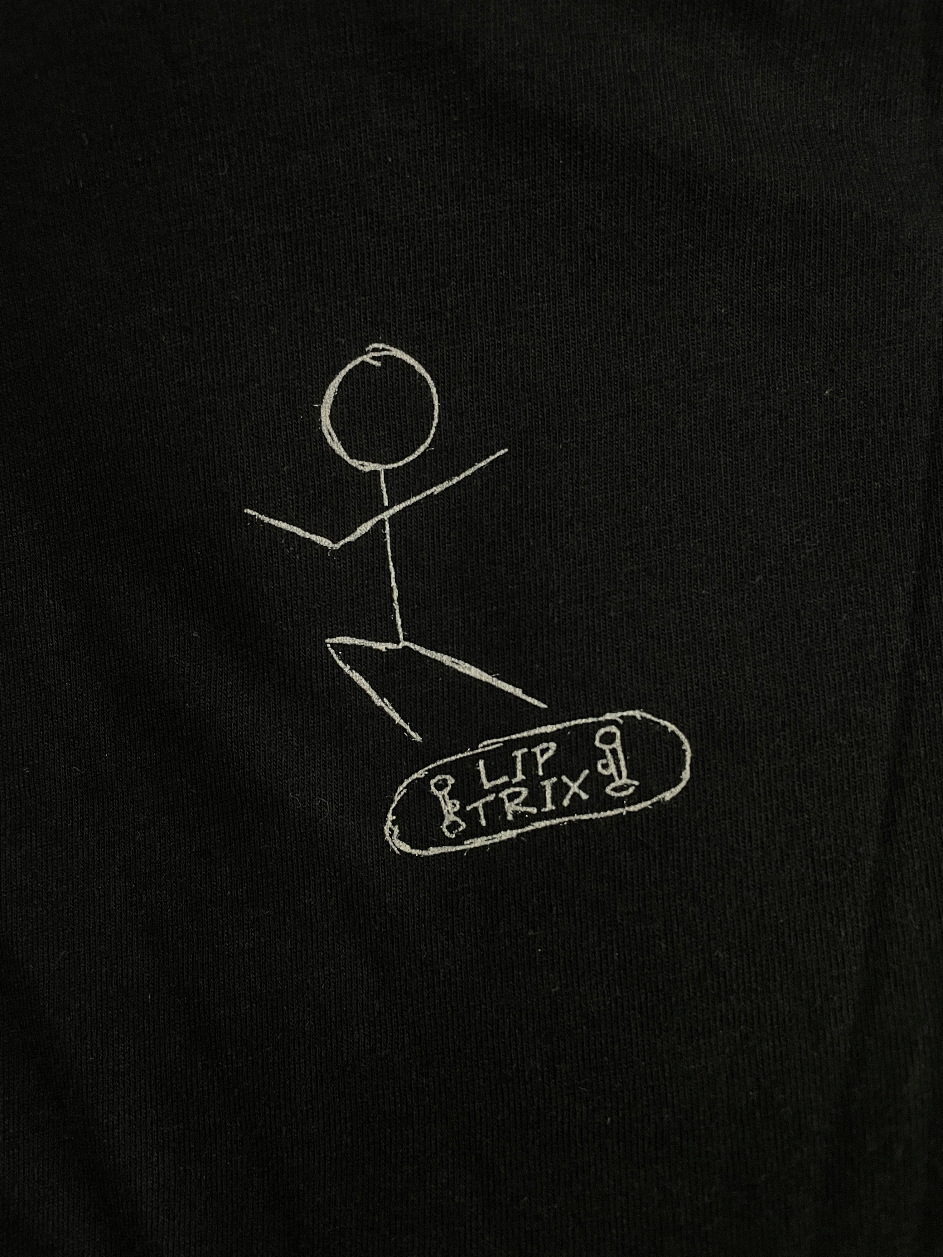 Lip Trix Kids Shop Tee - Stick Figure Logo - Black
