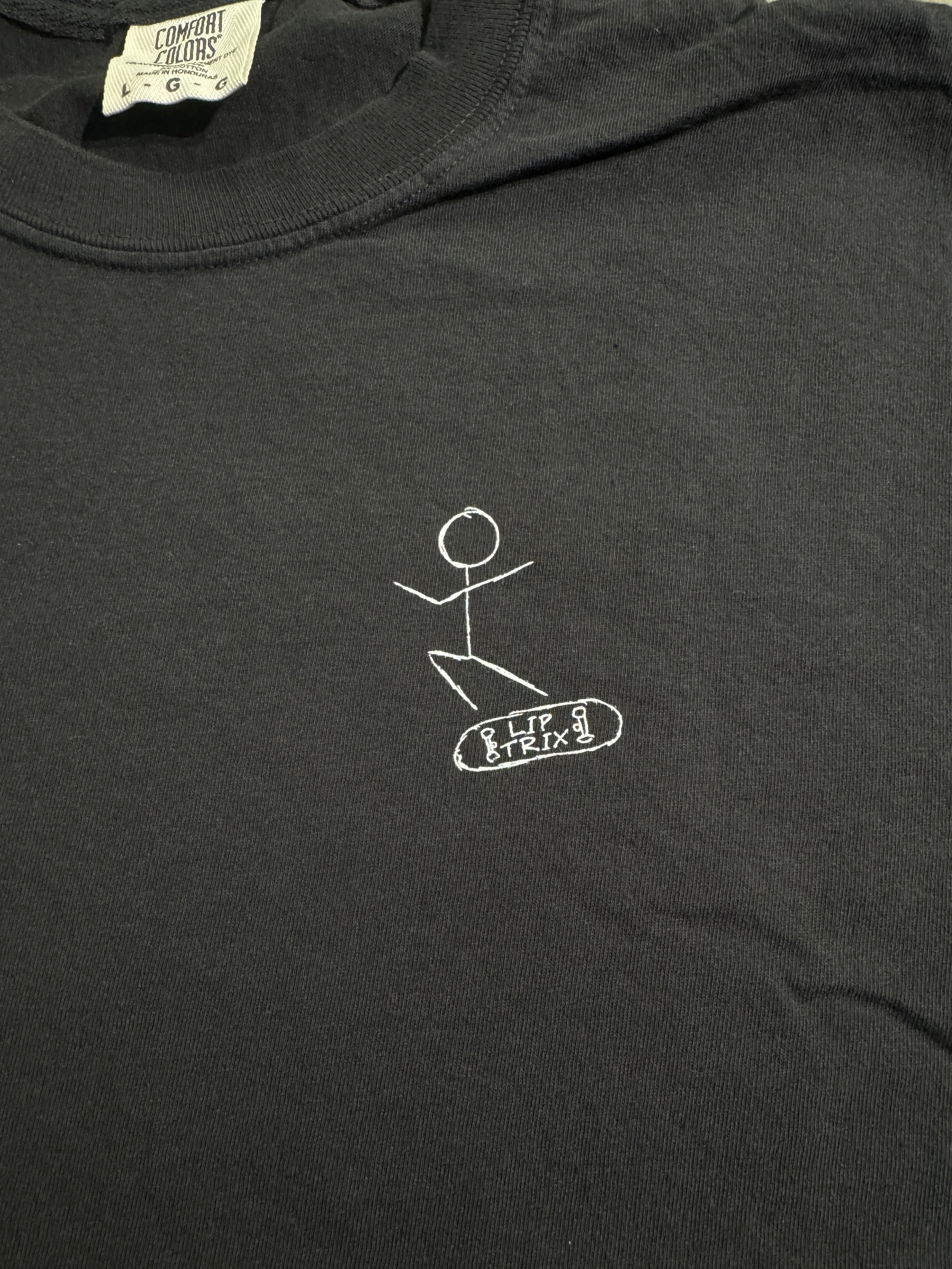 Lip Trix Shop Tee - Stick Figure - Black (Comfort Color)