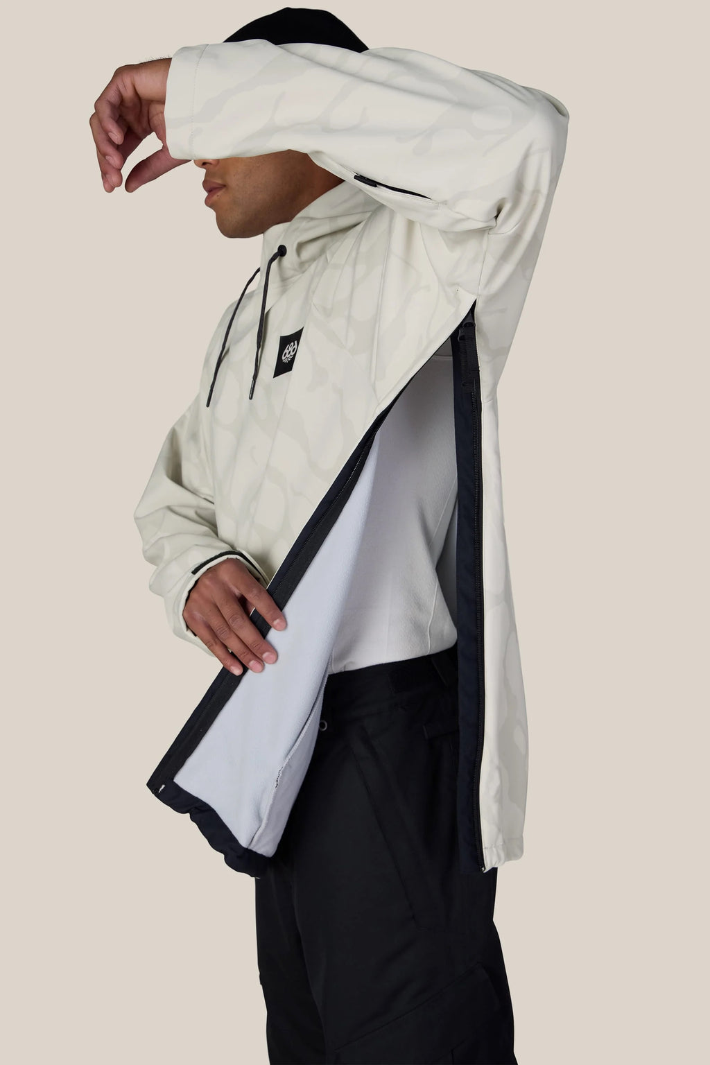 686: Men's Hyperchromic Waterproof Hoody - Limestone
