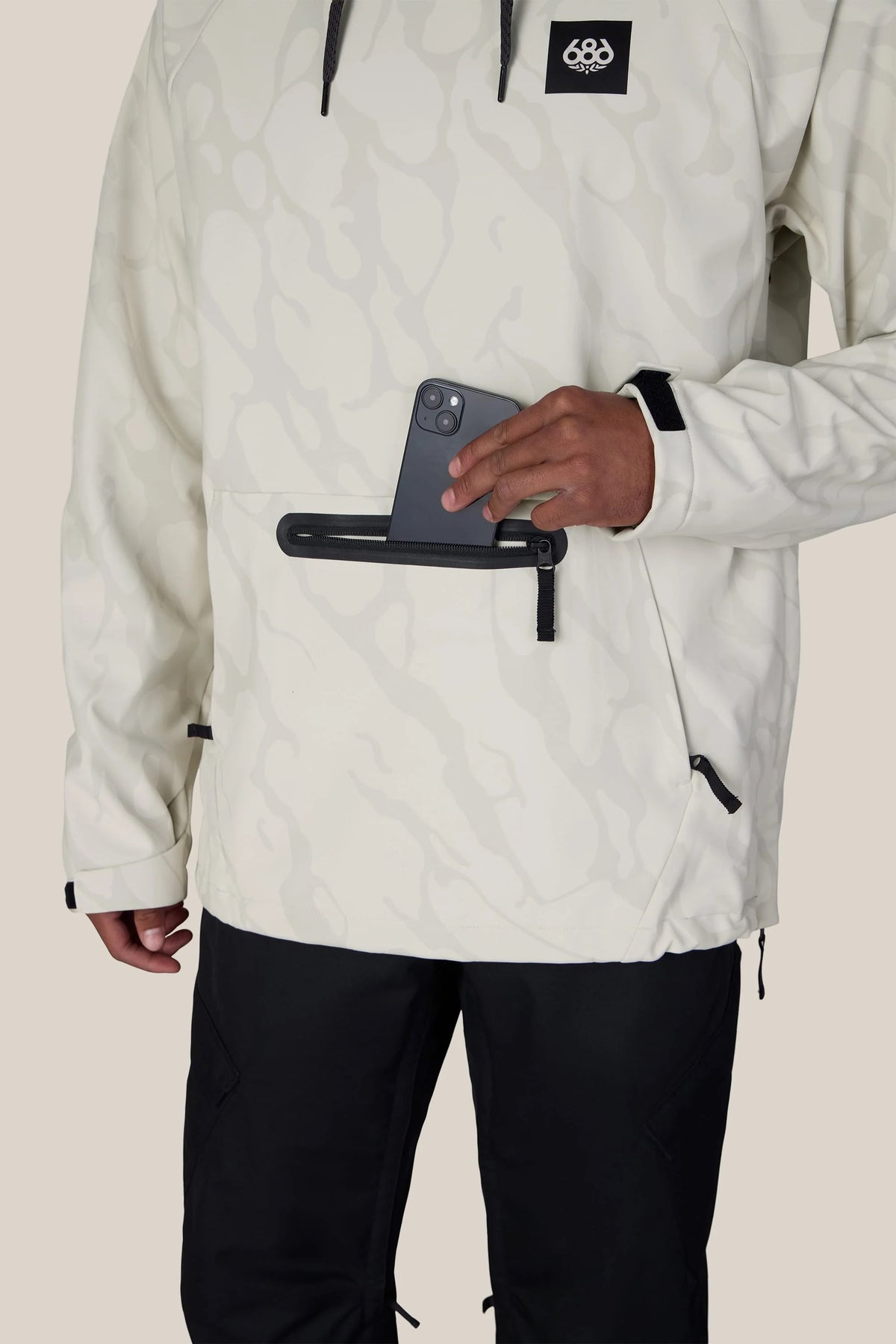 686: Men's Hyperchromic Waterproof Hoody - Limestone