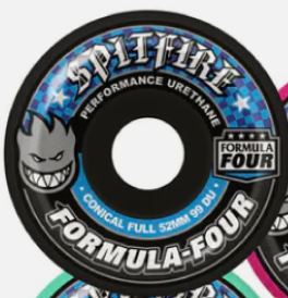 Spitfire F499 Assorted Conical Full Wheels - Black 52mm