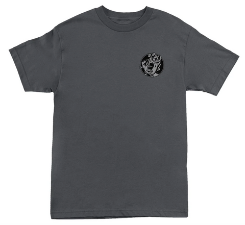 Santa Cruz: Hand Dot Mens Santa Cruz T-Shirt (Charcoal)