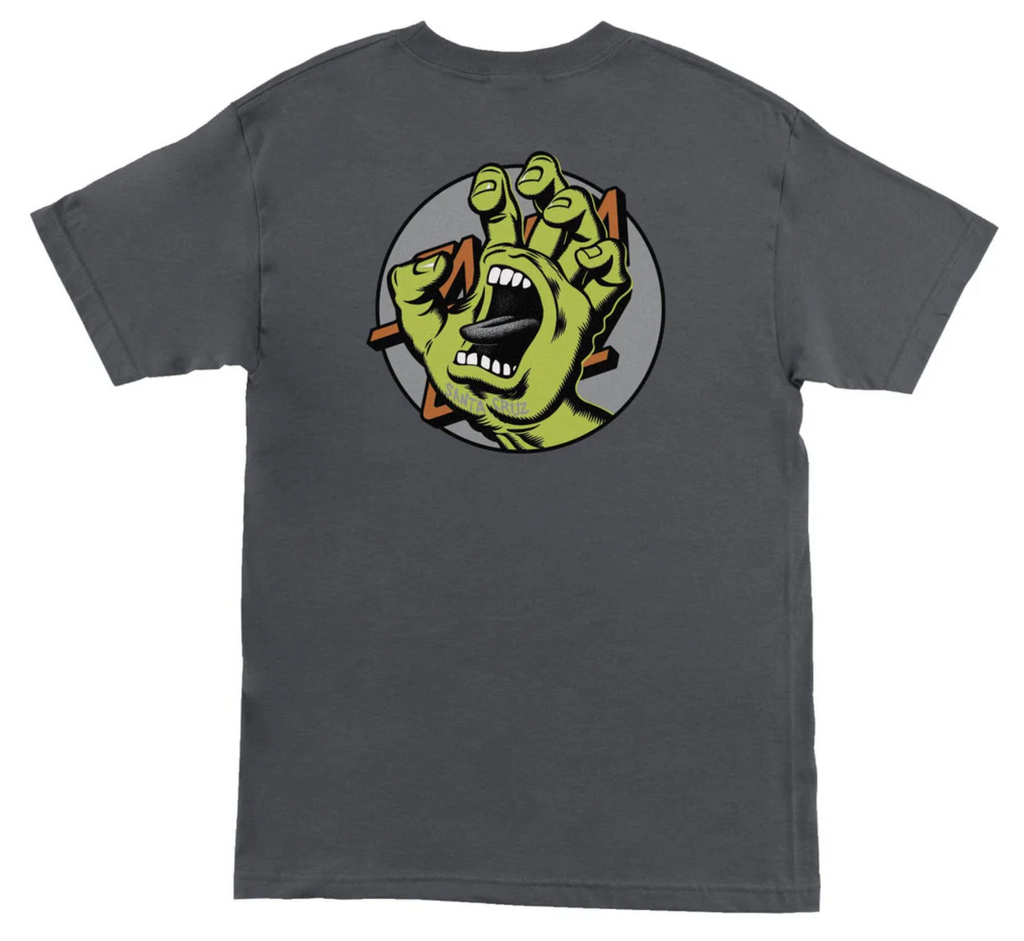 Santa Cruz: Hand Dot Mens Santa Cruz T-Shirt (Charcoal)