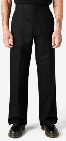 Dickies: Loose Fit Double Knee Work Pants - Black