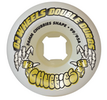 Oj Wheels: 56mm Double Duro White Chubbies Hardline 99a/95a