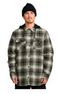 Volcom Snow: Kenson Insulated Flannel Jacket - Black Green