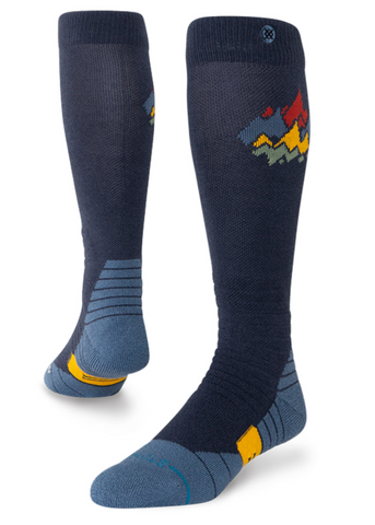 Stance Snow: Peaks Mid Wool Snow - Navy