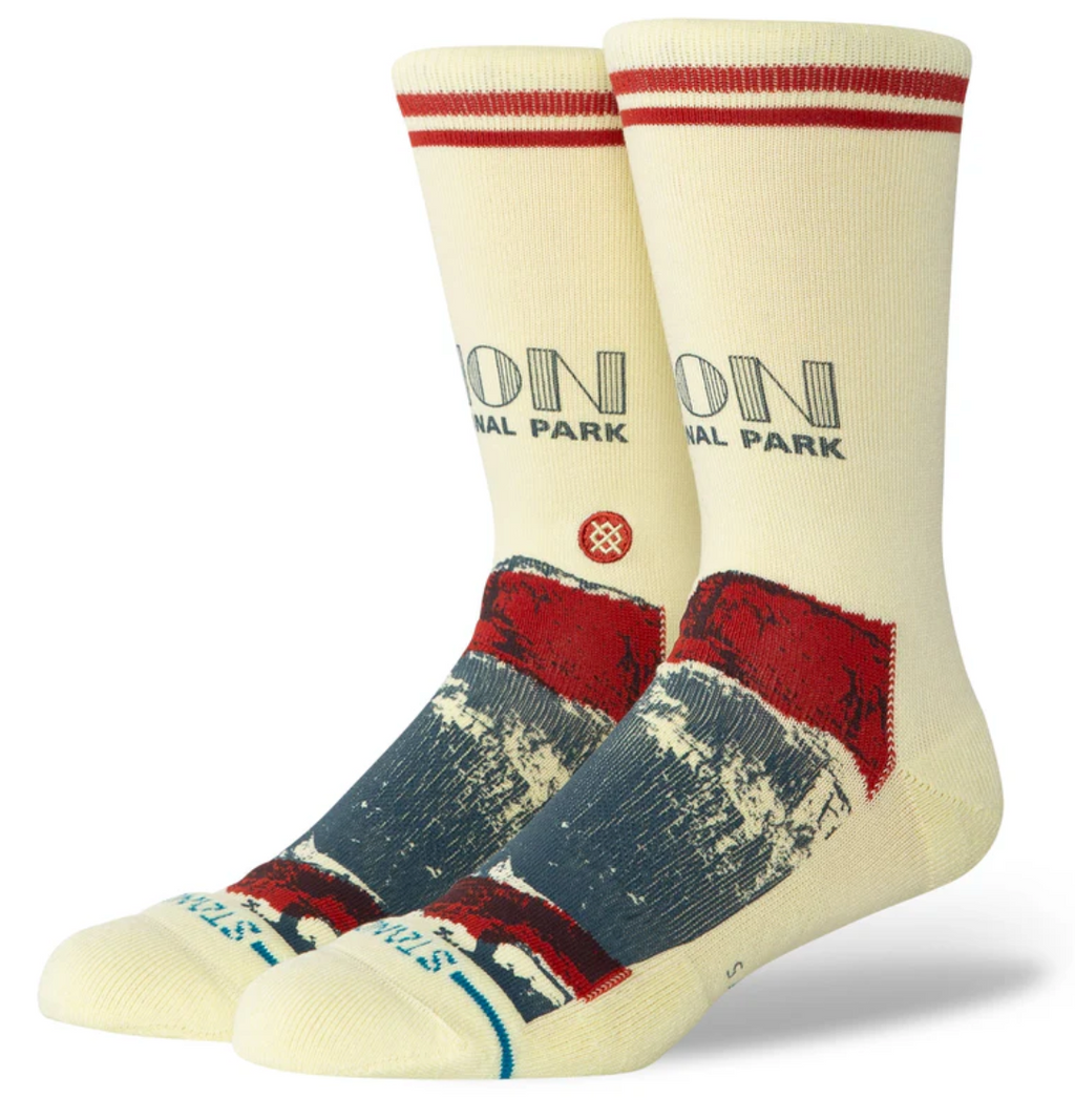 Stance Socks: Zion NP Crew - Butter