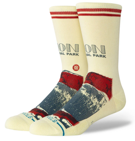 Stance Socks: Zion NP Crew - Butter