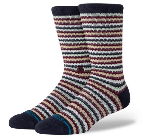 Stance Socks: Chiclets Waffle Knit Crew - Navy