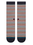 Stance Socks: Chiclets Waffle Knit Crew - Navy