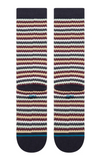 Stance Socks: Chiclets Waffle Knit Crew - Navy
