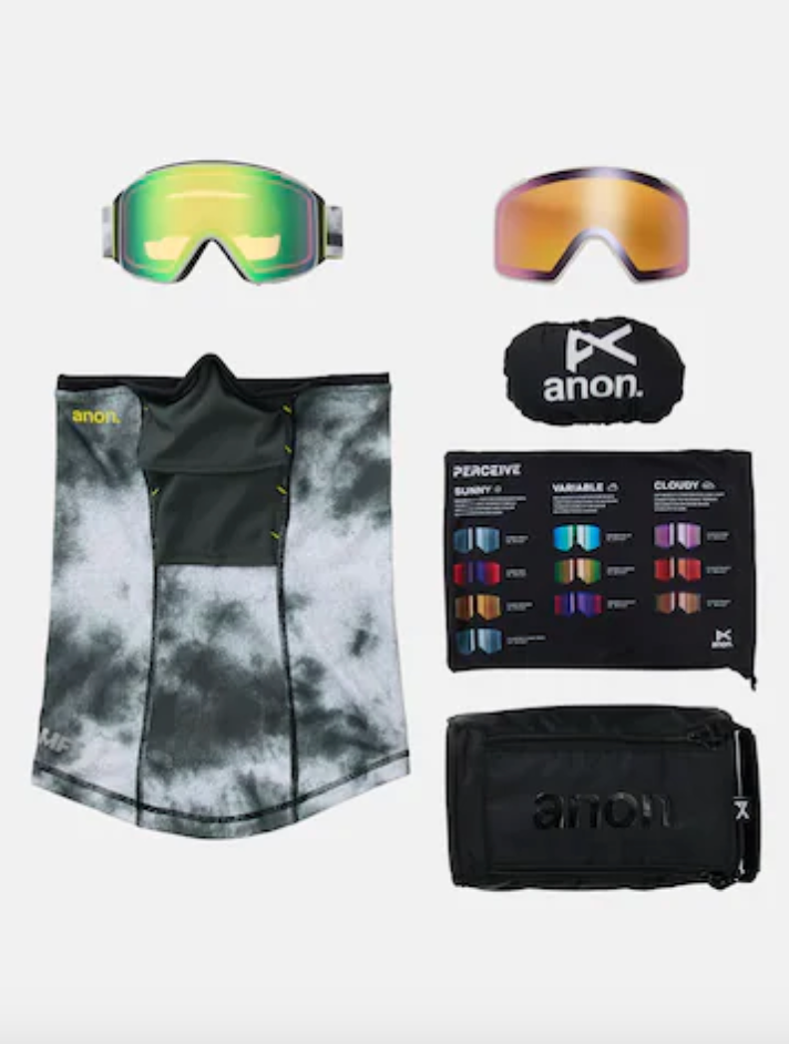 Anon Goggles: M4s Goggles + MFI Mask 2026 - Tilt Shift/Perceive Variable Green