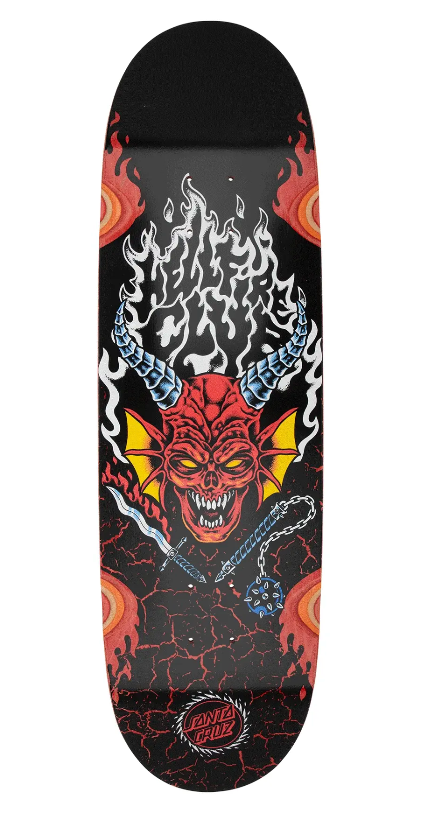 Santa Cruz x Stranger Things 9in Hellfire Skateboard Deck
