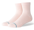 Stance Socks: Womens Fine Rib Quarter - Pink
