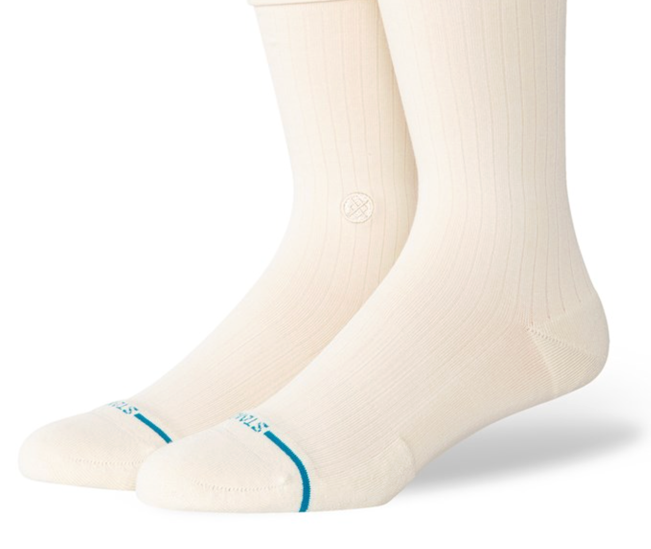 Stance Socks: Womens Fine Rib Quarter - Ivory
