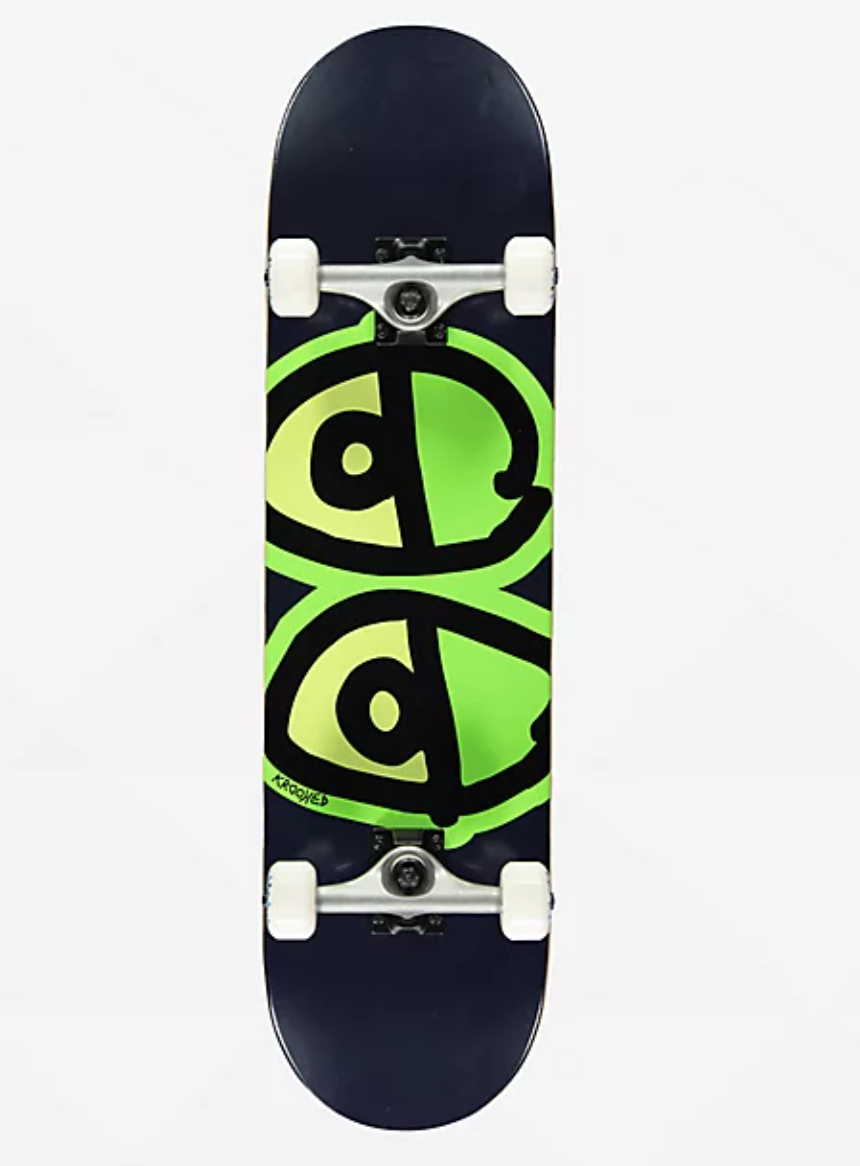 Krooked Skateboards: Glow Eyes Complete 8.25