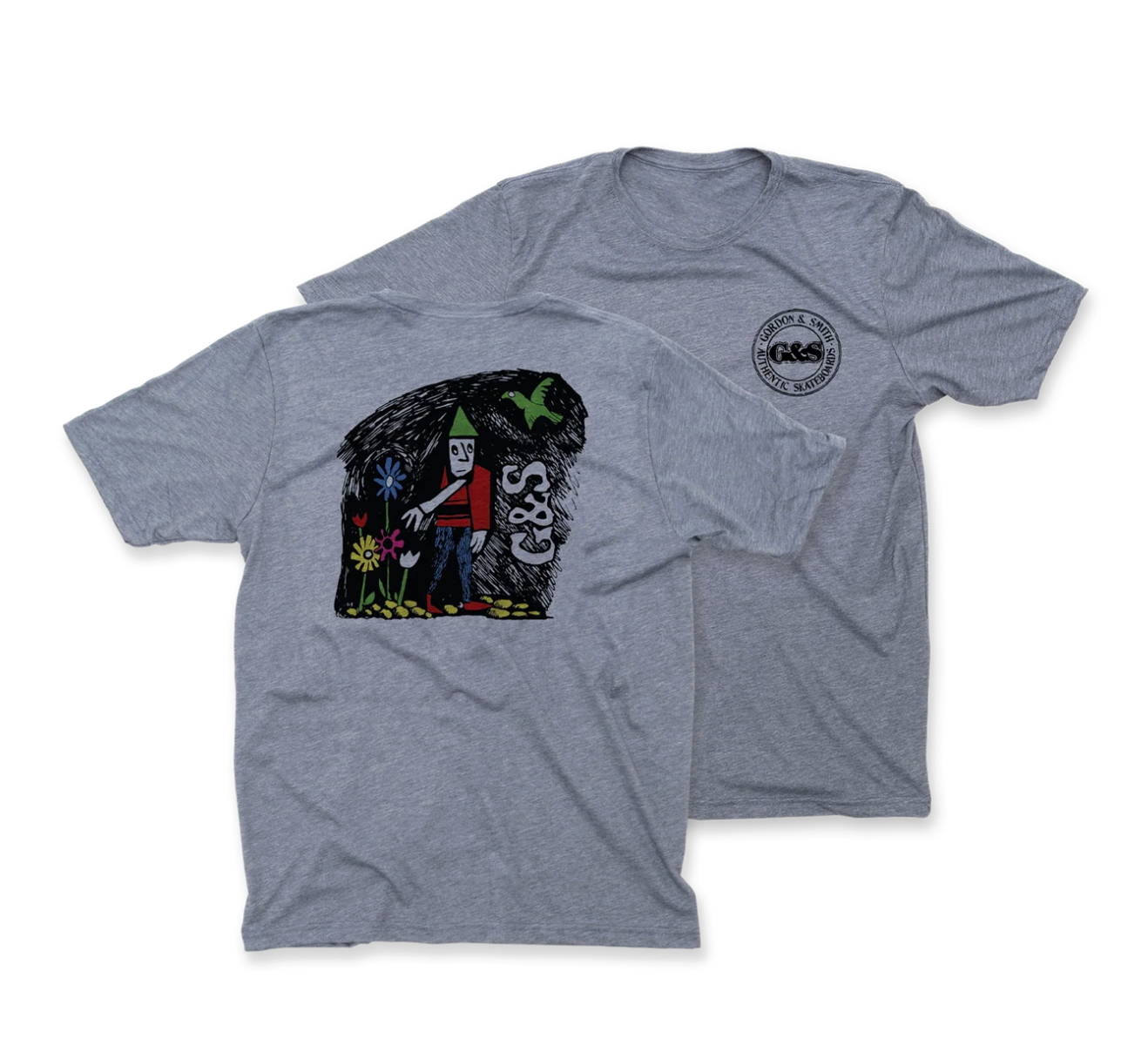 G&S: FLOWER GUY PREMIUM T-SHIRT - INDIGO