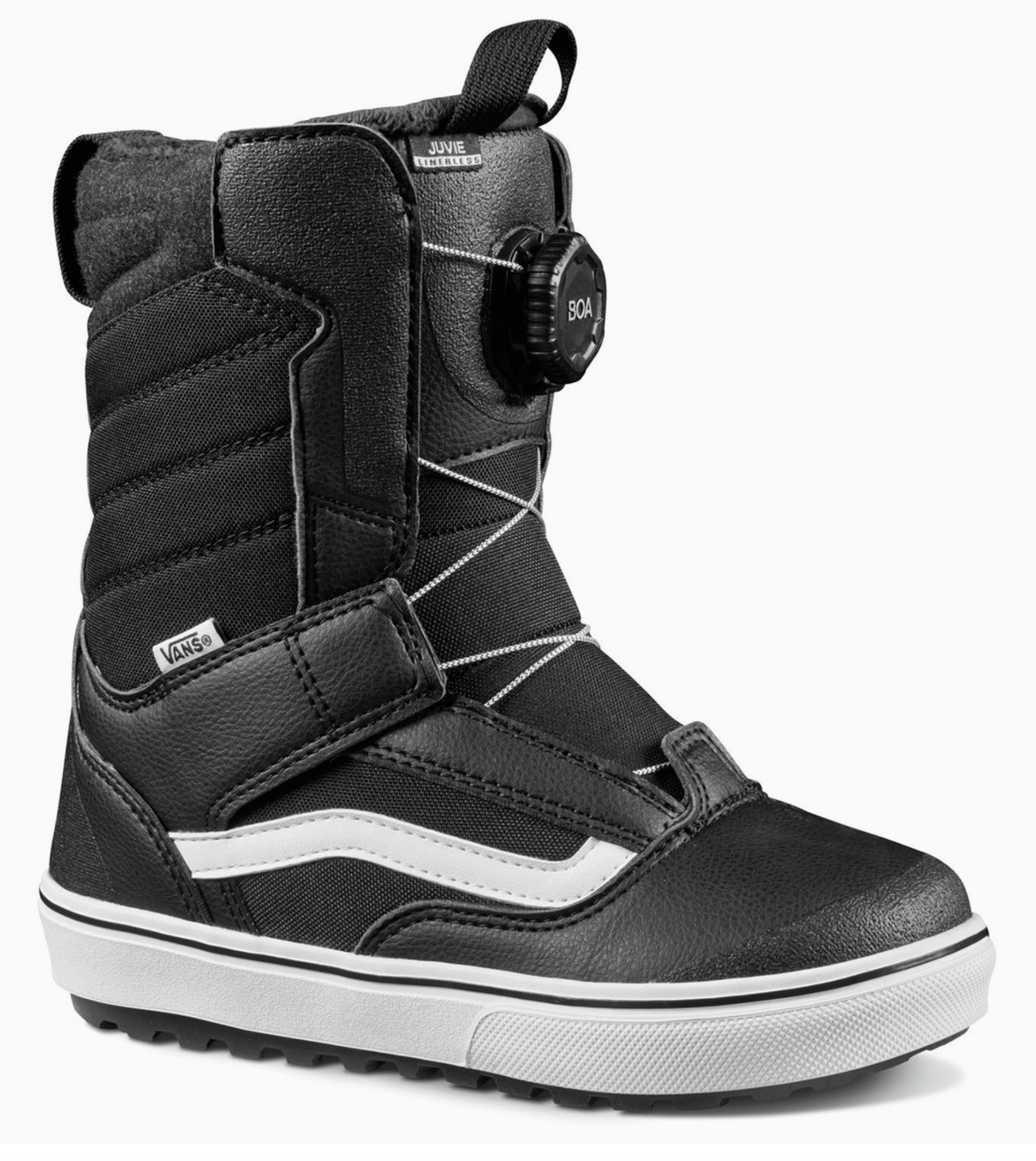 Vans Snowboard Boots: Juvie Linerless Black/White 2027