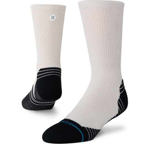Stance Socks: Ribbed Run Light Crew - Oatmeal