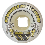 Oj Wheels: 54mm Double Duro White Hardline 101a/95a