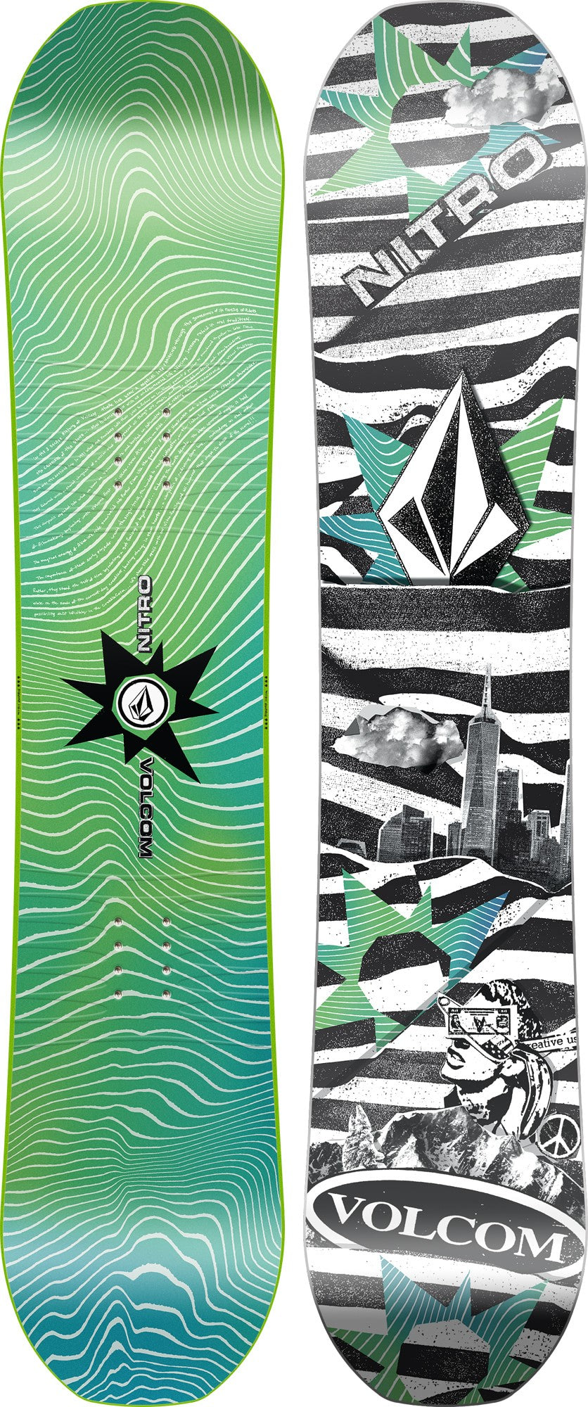 2025 nitro snowboards Beauty directional pow shape Nitro Kids Ripper x Volcom