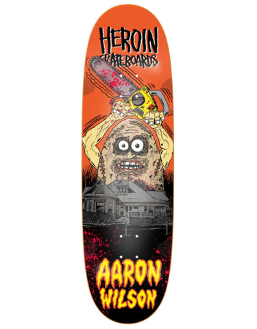 Heroin Skateboards: 9.125 Aaron Wilson Teggxas Chain Egg SYM Deck