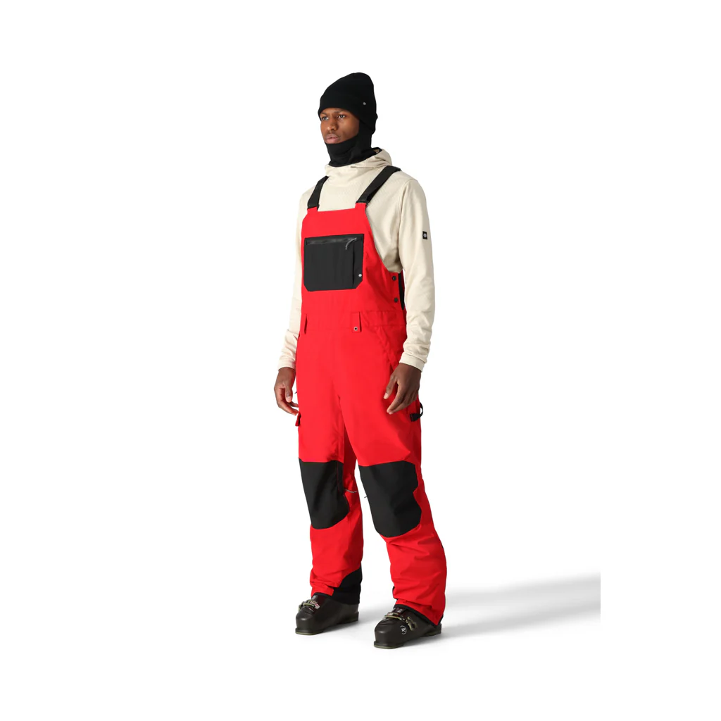 686: 20k Hot Lap Shell Bib - 2025 True Red Colorblock