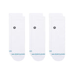 Stance Socks: Icon Quarter - White 3 Pack