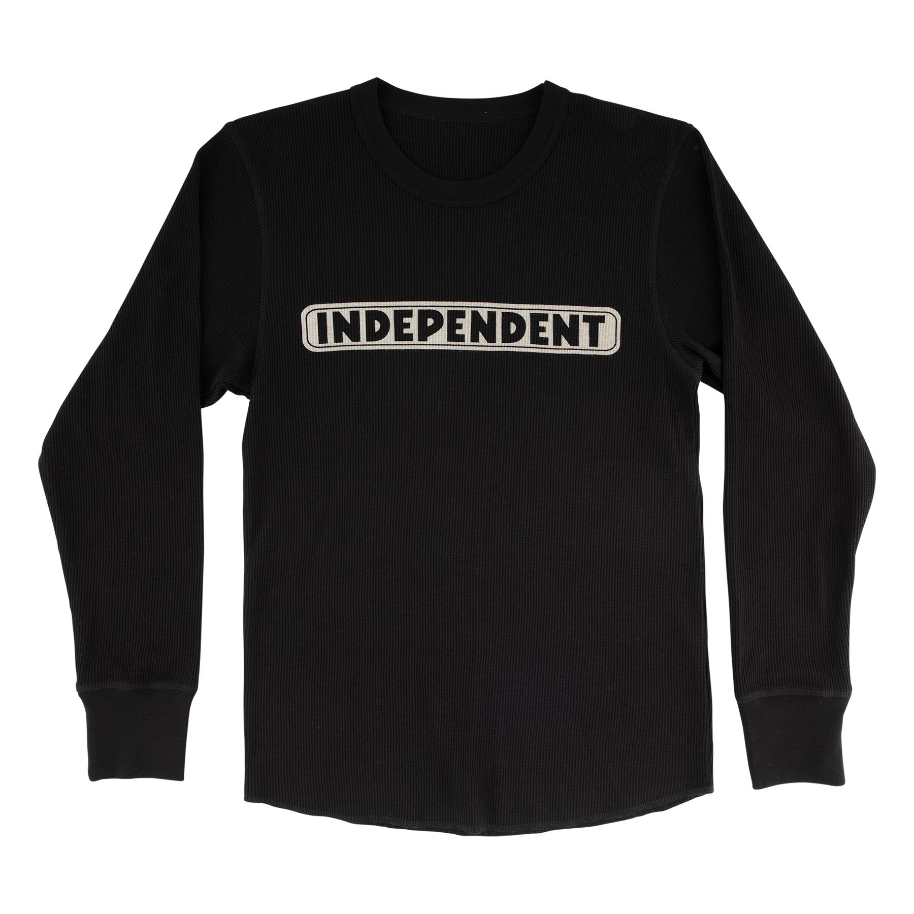 Independent Trucks: Bar logo L/S Thermal - Black