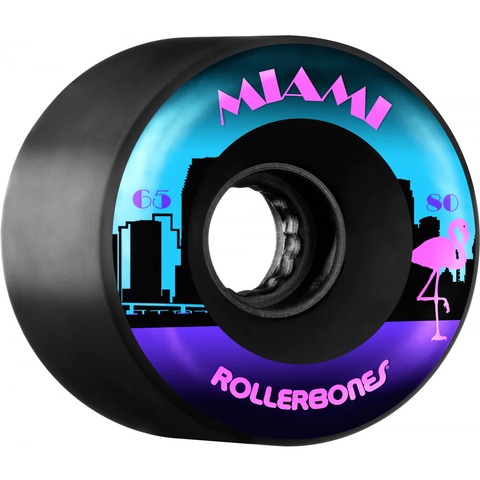 Rollerbones Miami outdoor Wheel 65x80a - Black 8pack
