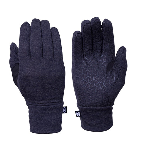 686: Men's Merino Glove Liner - Black Heather 2025
