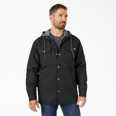 Dickies: Hooded Duck Shirt Jacket - Black