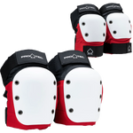 Pro-Tec Elbow/Knee Combo Pack - Red/Black/White - Open Back