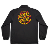 Santa Cruz Thrasher Flame Dot Coach Jacket - Black