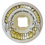 Oj Wheels: 54mm Double Duro White Chubbies Hardline 101a/95a