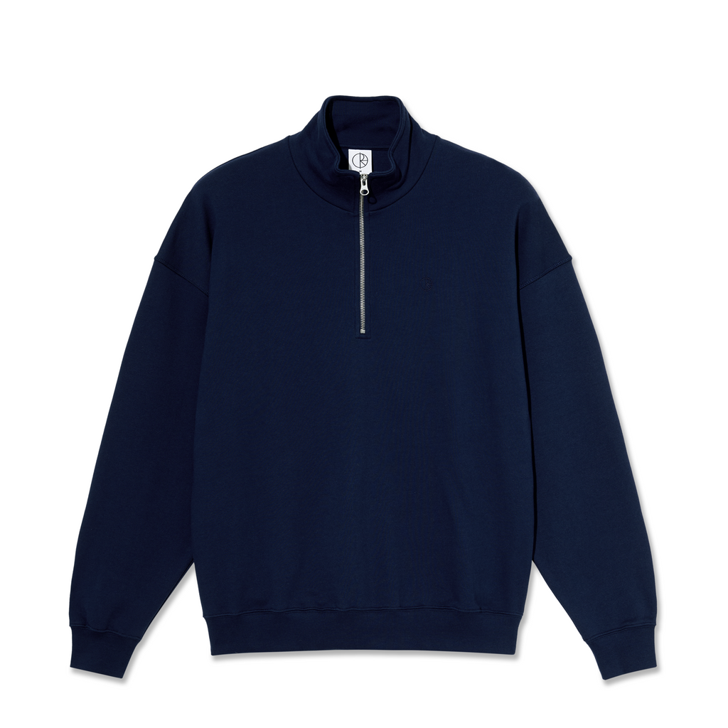 Polar Skate Co. Frank Half Zip Sweatshirt - Dark Blue – Lip Trix Polar Skate Co. Frank Half Zip Sweatshirt - Dark Blue – Lip Trix