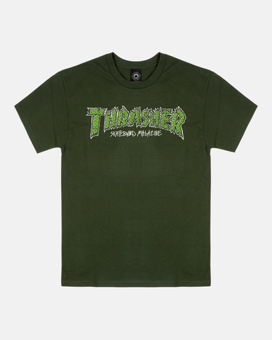 Thrasher Magazine: Brick T-Shirt - Forest Green