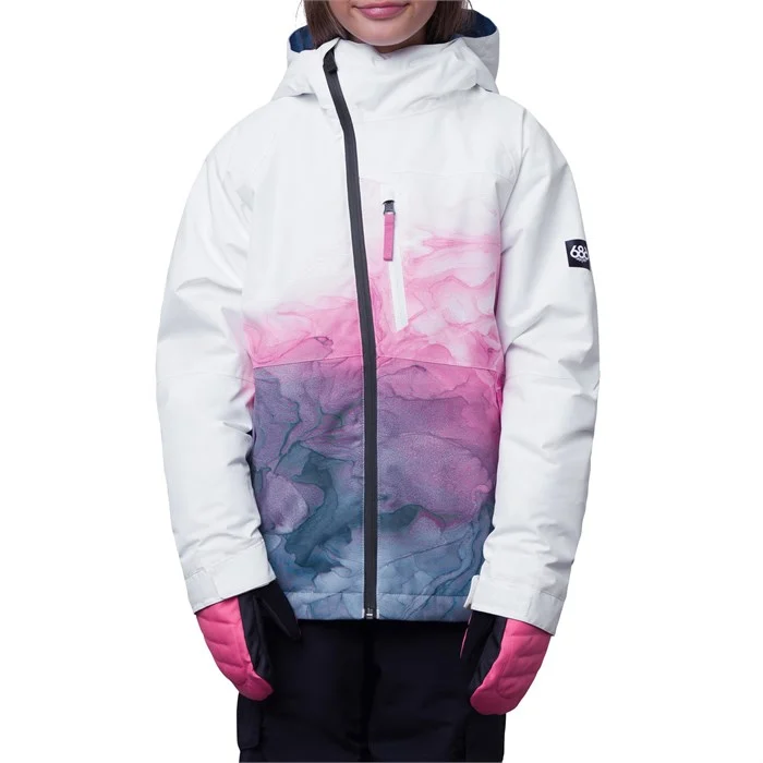 686 GIRLS: Hydra Insulated Jacket - Steel Blue Cloudbreak 2024