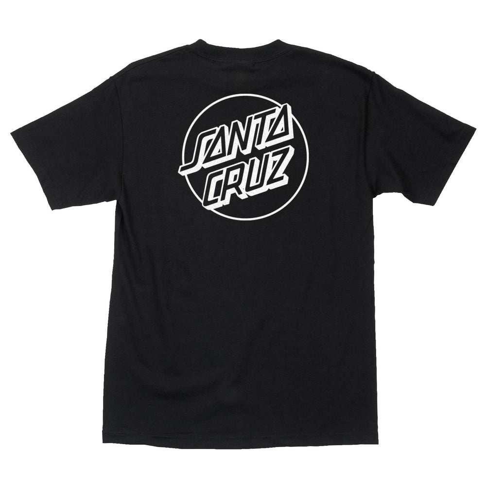 Santa Cruz Opus Dot Heavyweight T-Shirt - Black w/White
