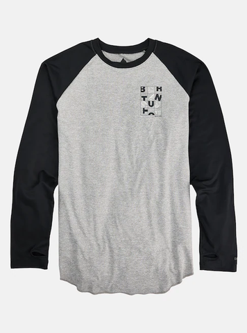 Burton: Roadie Base Layer Tech T-Shirt - True Black/Grey Heather